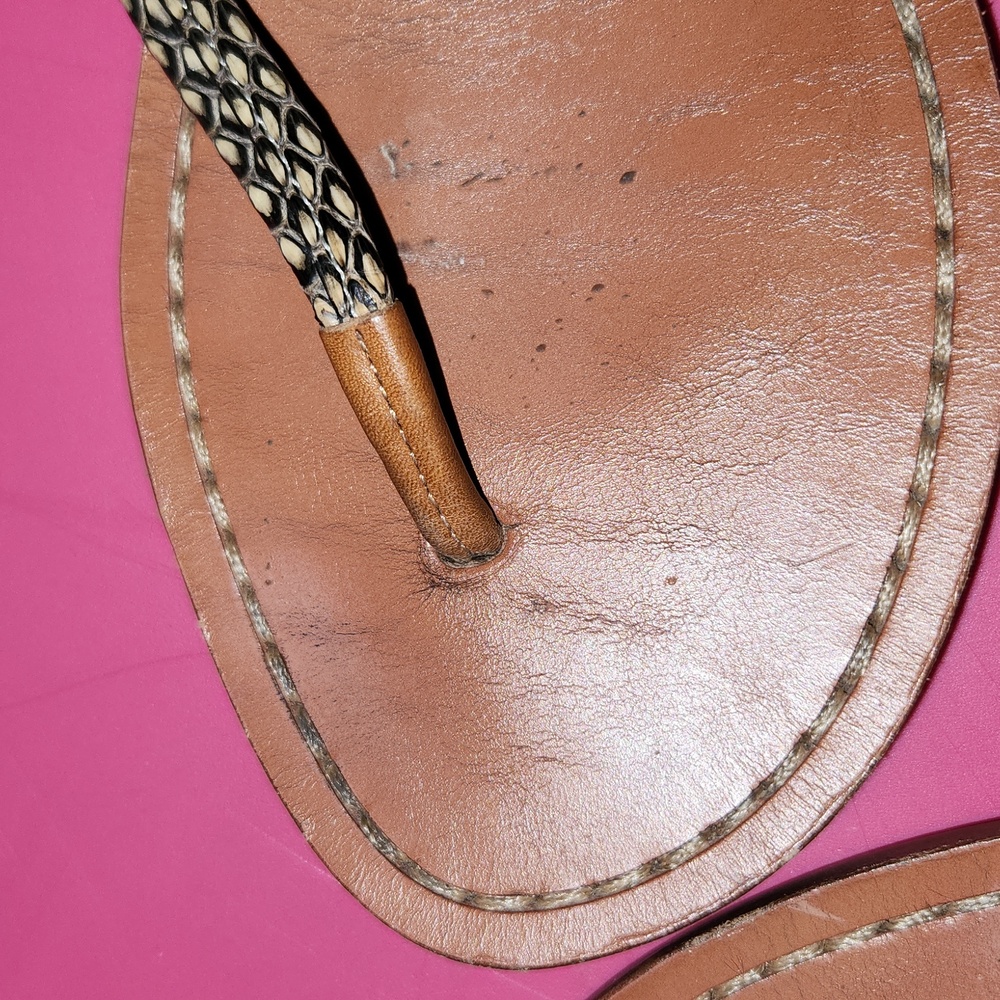 Coach Tan and Black Woven Sandals - Picture 7 of 8